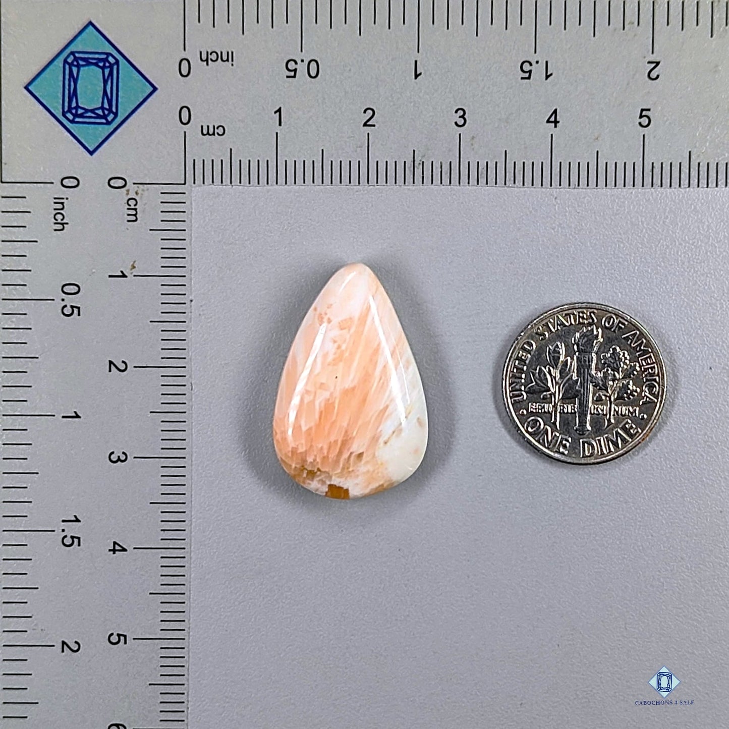 Pink Scolecite Pear Cabochons