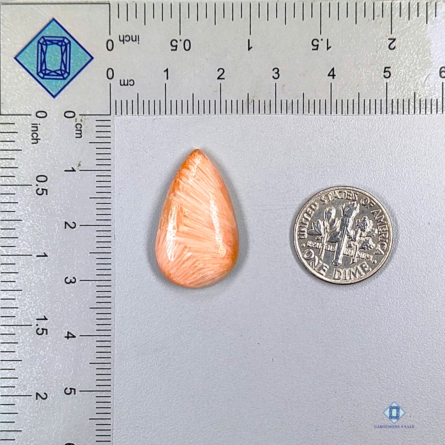 Pink Scolecite Pear Cabochons