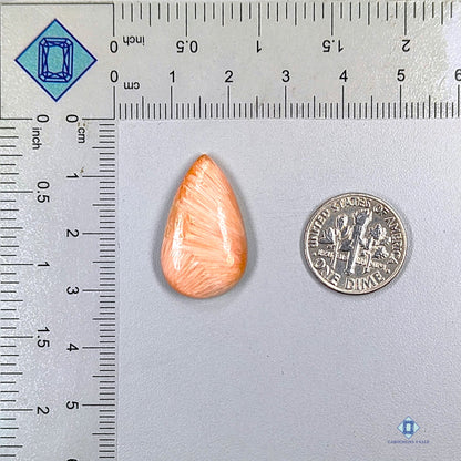 Pink Scolecite Pear Cabochons