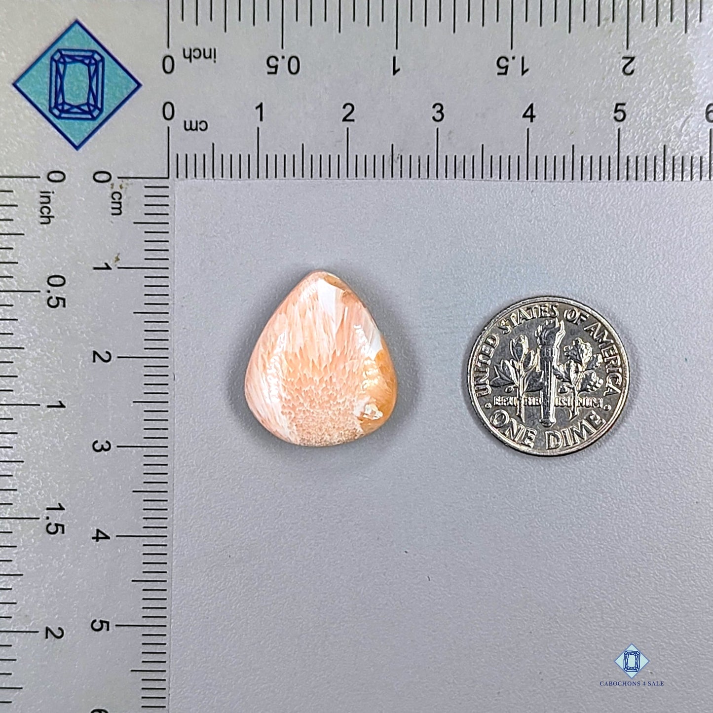 Pink Scolecite Pear Cabochons