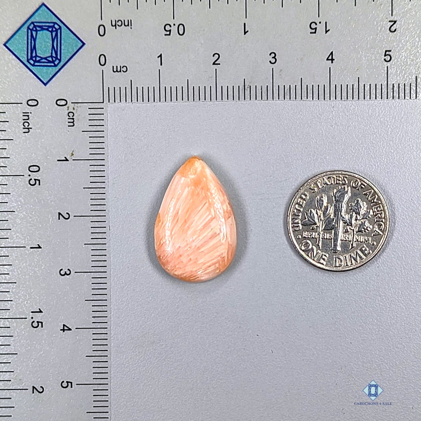 Pink Scolecite Pear Cabochons