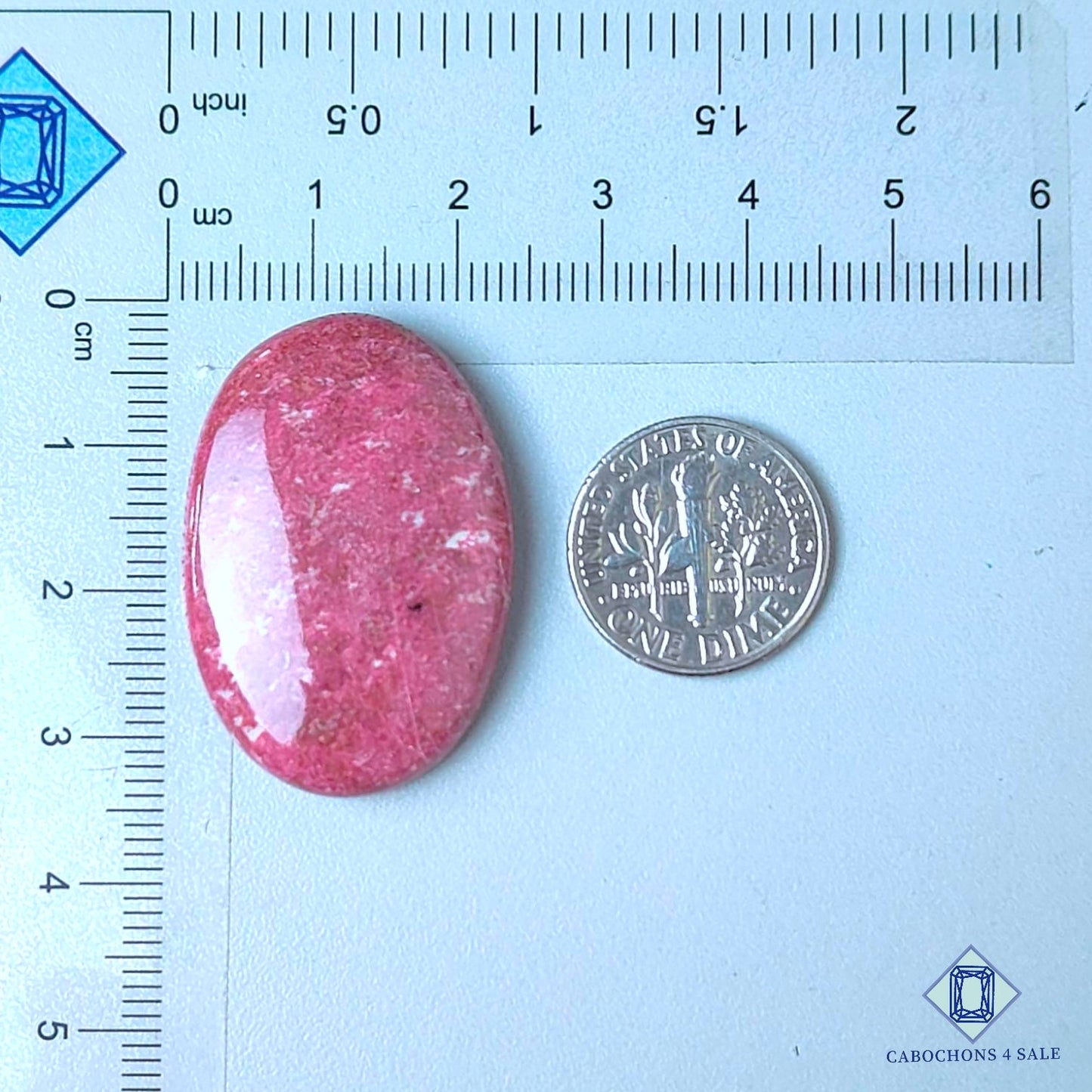 Natural Pink Thulite Gemstone  Oval Cabochons 33*22*6mm from Norway available for sale