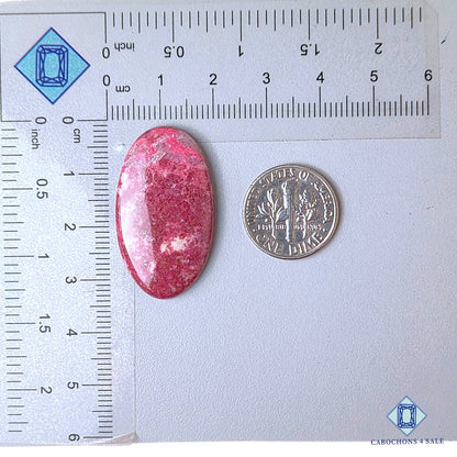 Natural Pink Thulite Gemstone  Oval Cabochons 32*18*4mm from Norway available for sale