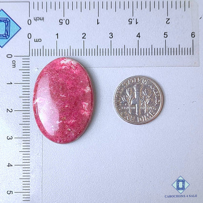 Natural Pink Thulite Gemstone  Oval Cabochons 32*22*5mm from Norway available for sale