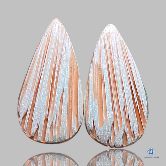 Pink scolecite-c4sw1549-pear-pink-Pairs