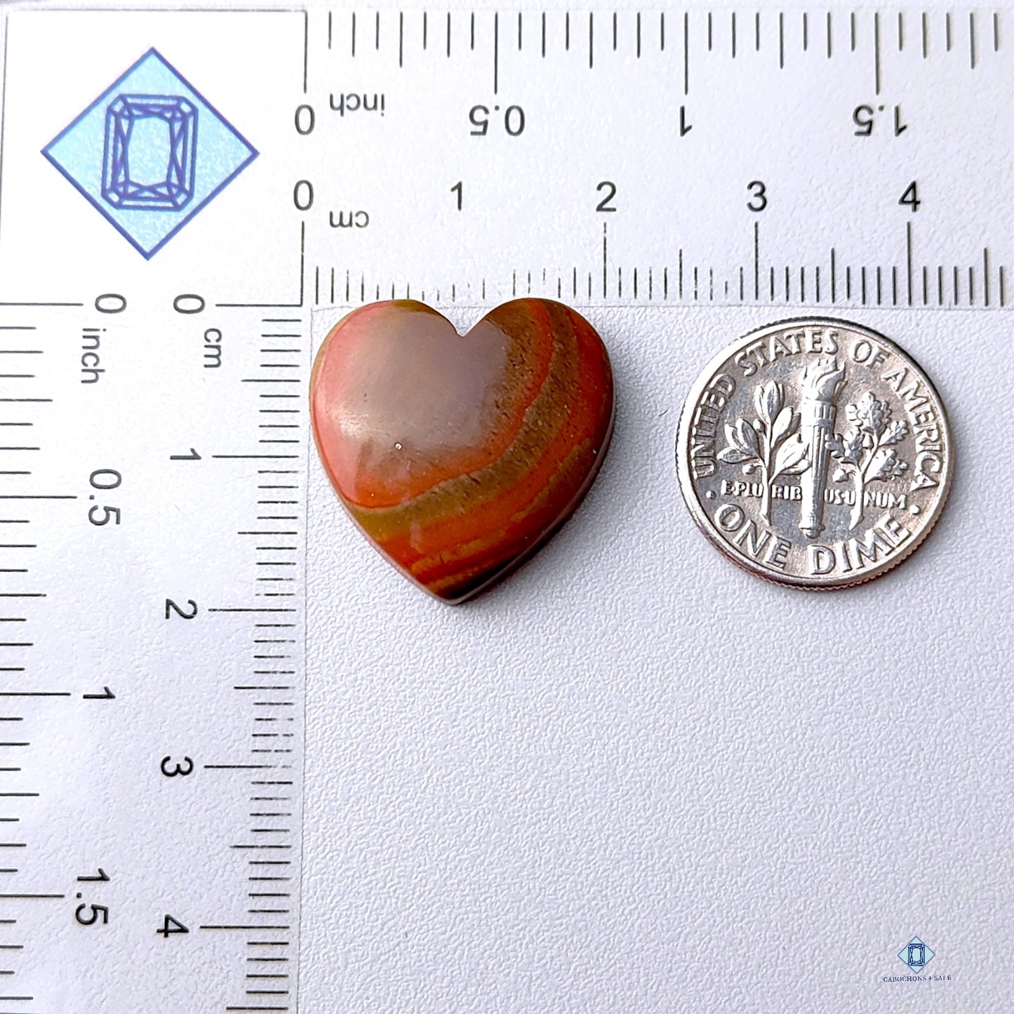 Poly Chrome Jasper Heart Carvings