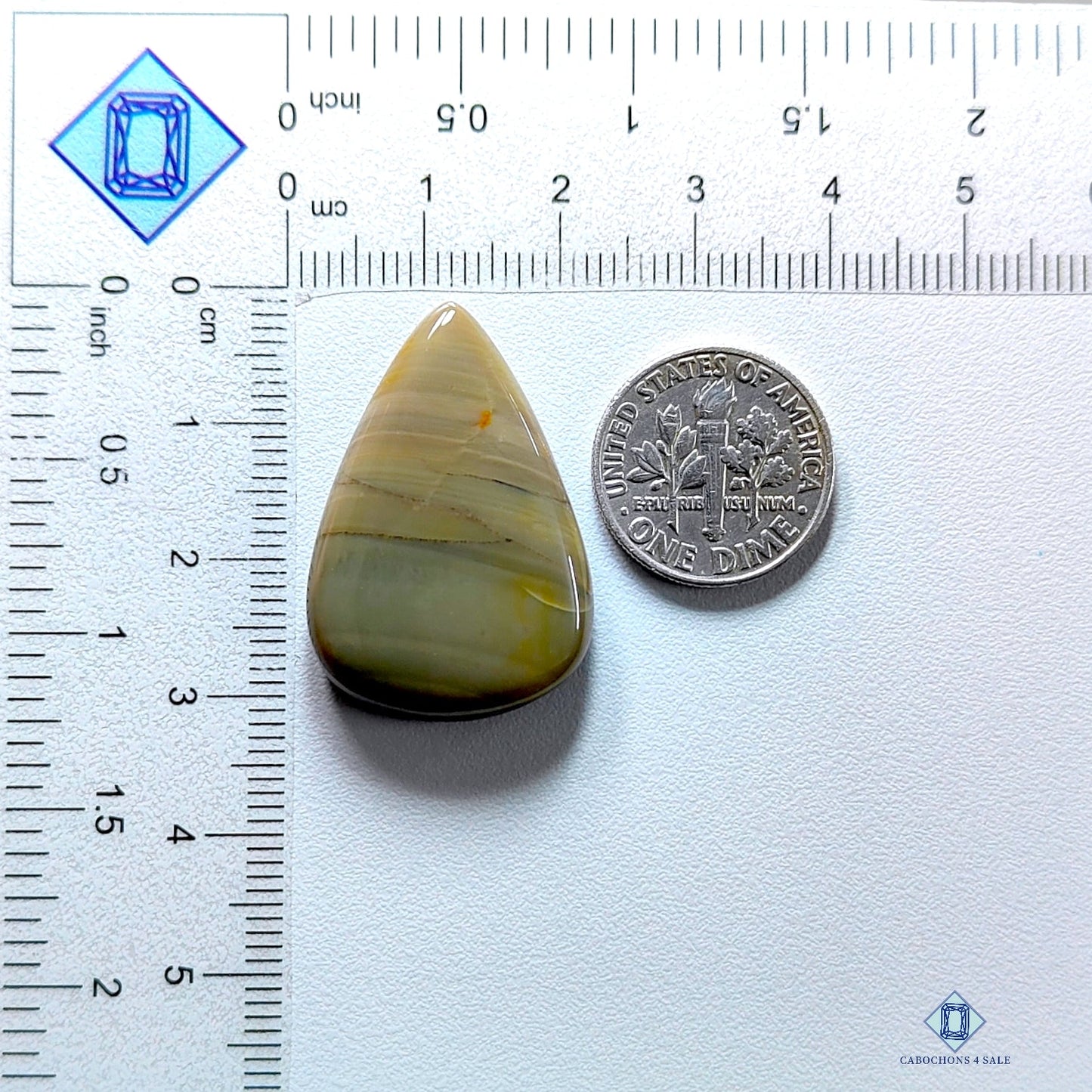 Polychrome Jasper Pear Cabochons