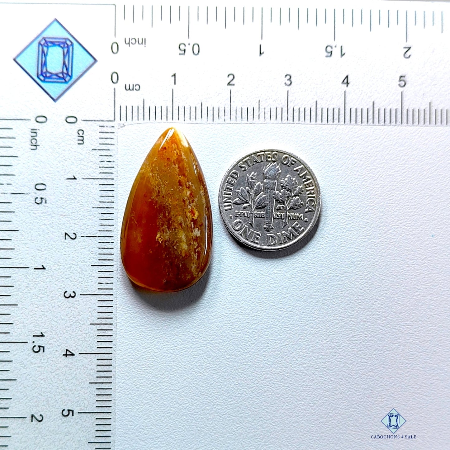 Polychrome Jasper Pear Cabochons