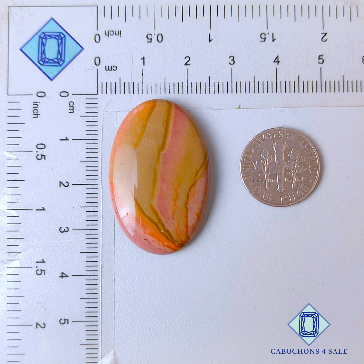 Polychrome Jasper Oval Cabochons 34*22*5mm