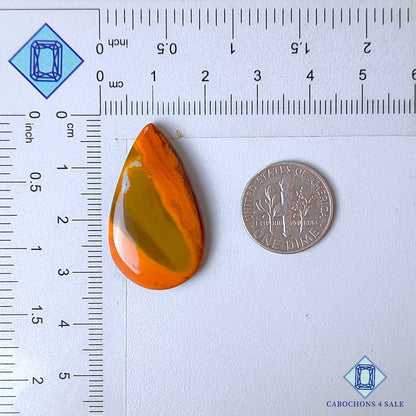 Natural Polychrome Jasper Gemstone Pear Cabochons 32*18*5mm from Madagascar  available for sale