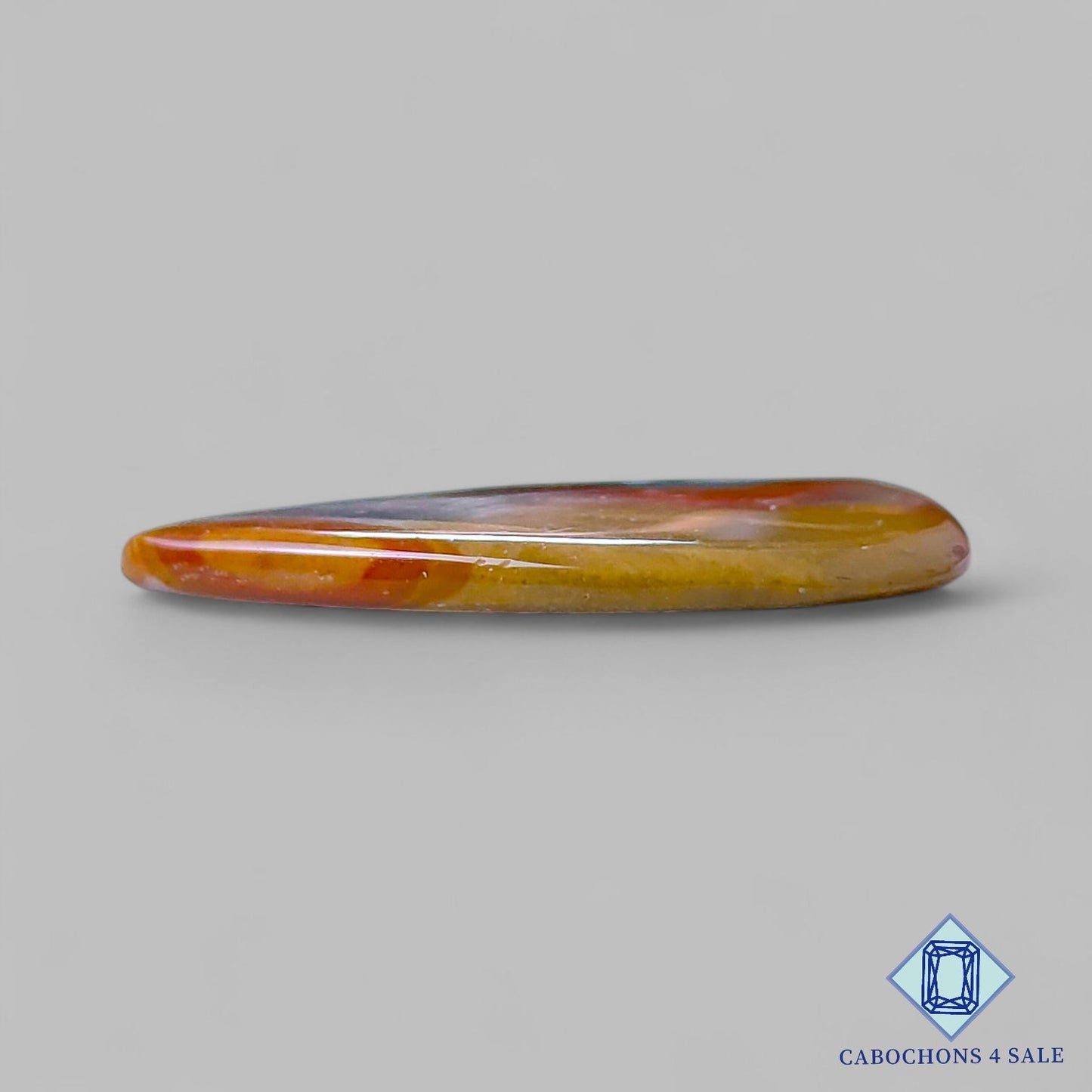 Natural Polychrome Jasper Gemstone  Pear Cabochons 34*19*3mm from Madagascar available for sale