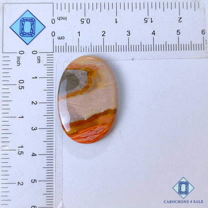 Natural Polychrome Jasper Gemstone  Oval Cabochons 34*23*5mm from Madagascar available for sale