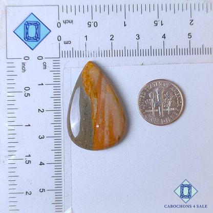 Polychrome Jasper Pear Cabochons
