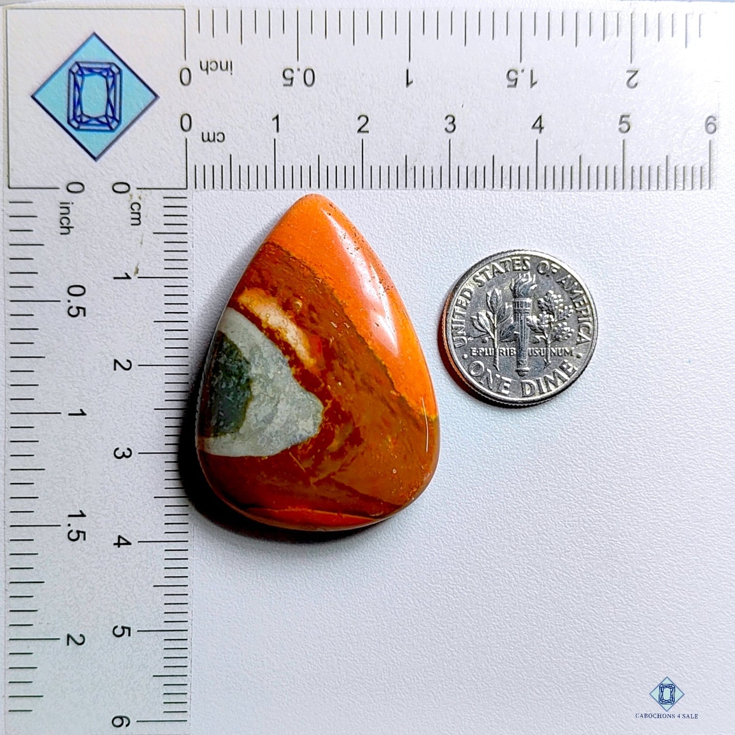 Polychrome Jasper Pear Cabochons