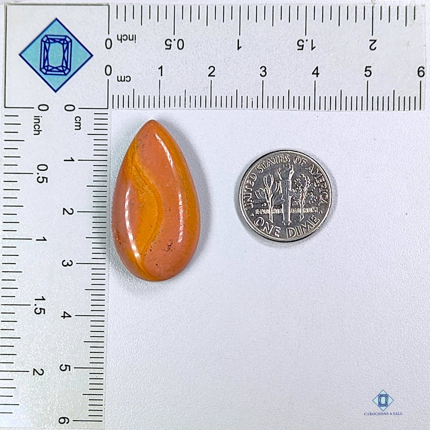 Polychrome Jasper Pear Cabochons