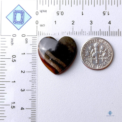 Polychrome Jasper Heart Carvings