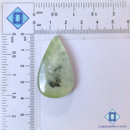 Natural Prehnite Gemstone  Pear Cabochons 39*22*6mm from South Africa available for sale