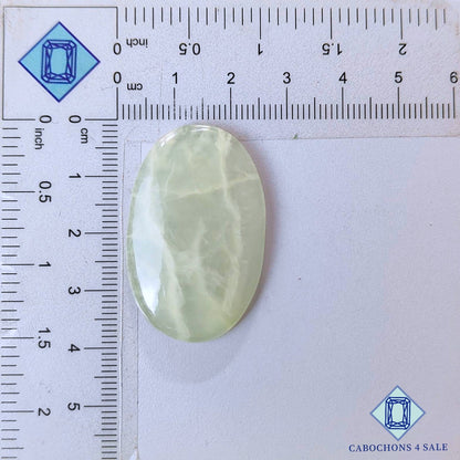 Natural Prehnite Gemstone  Oval Cabochons 38*24*5mm from South Africa available for sale
