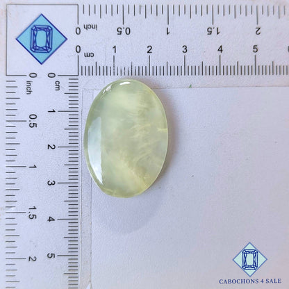 Natural Prehnite Gemstone  Oval Cabochons 35*23*6mm from South Africa available for sale