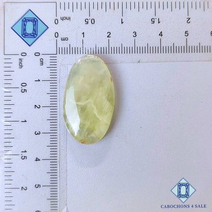 Natural Prehnite Gemstone  Oval Cabochons 33*19*6mm from South Africa available for sale