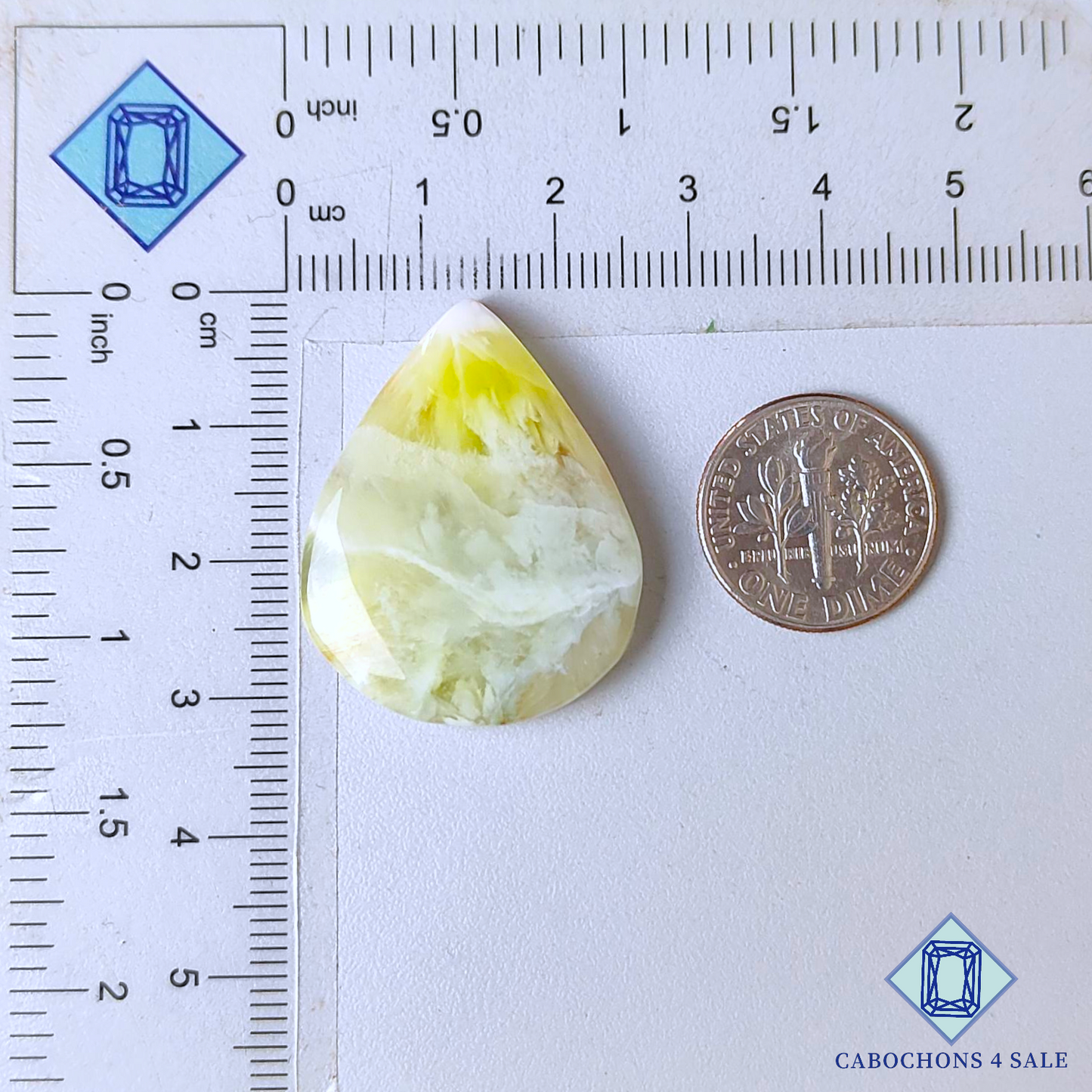 Prehnite Pear Cabochons