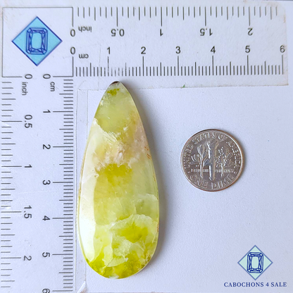 Prehnite Pear Cabochons