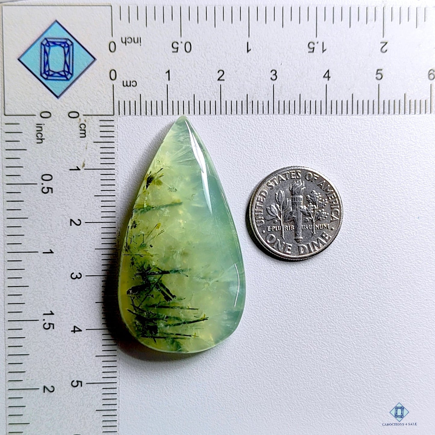 Prehnite Pear Cabochons