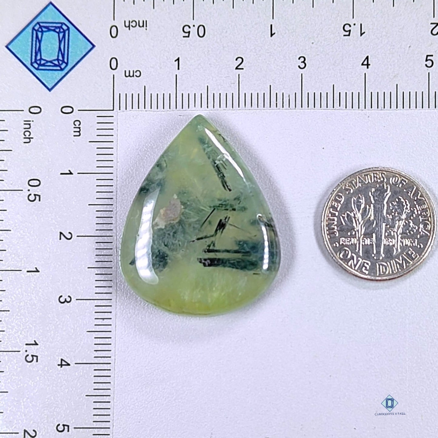 Prehnite Pear Cabochons