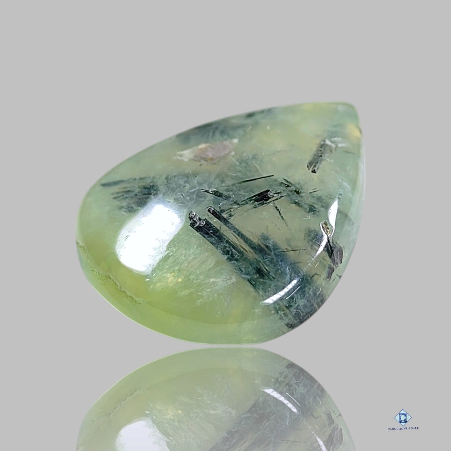 Prehnite Pear Cabochons