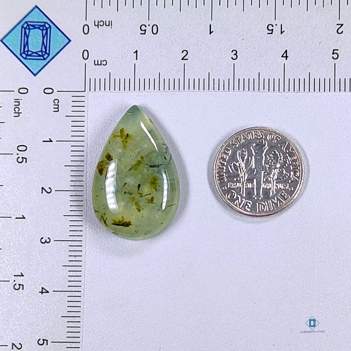 Prehnite Pear Cabochons