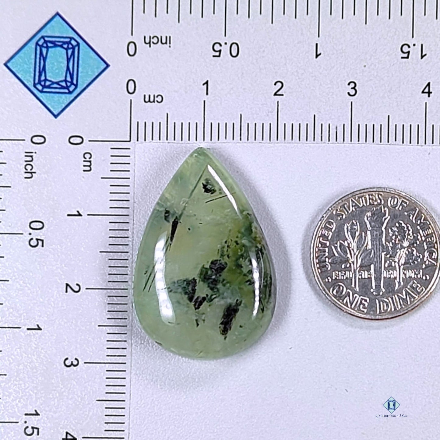 Prehnite Pear Cabochons