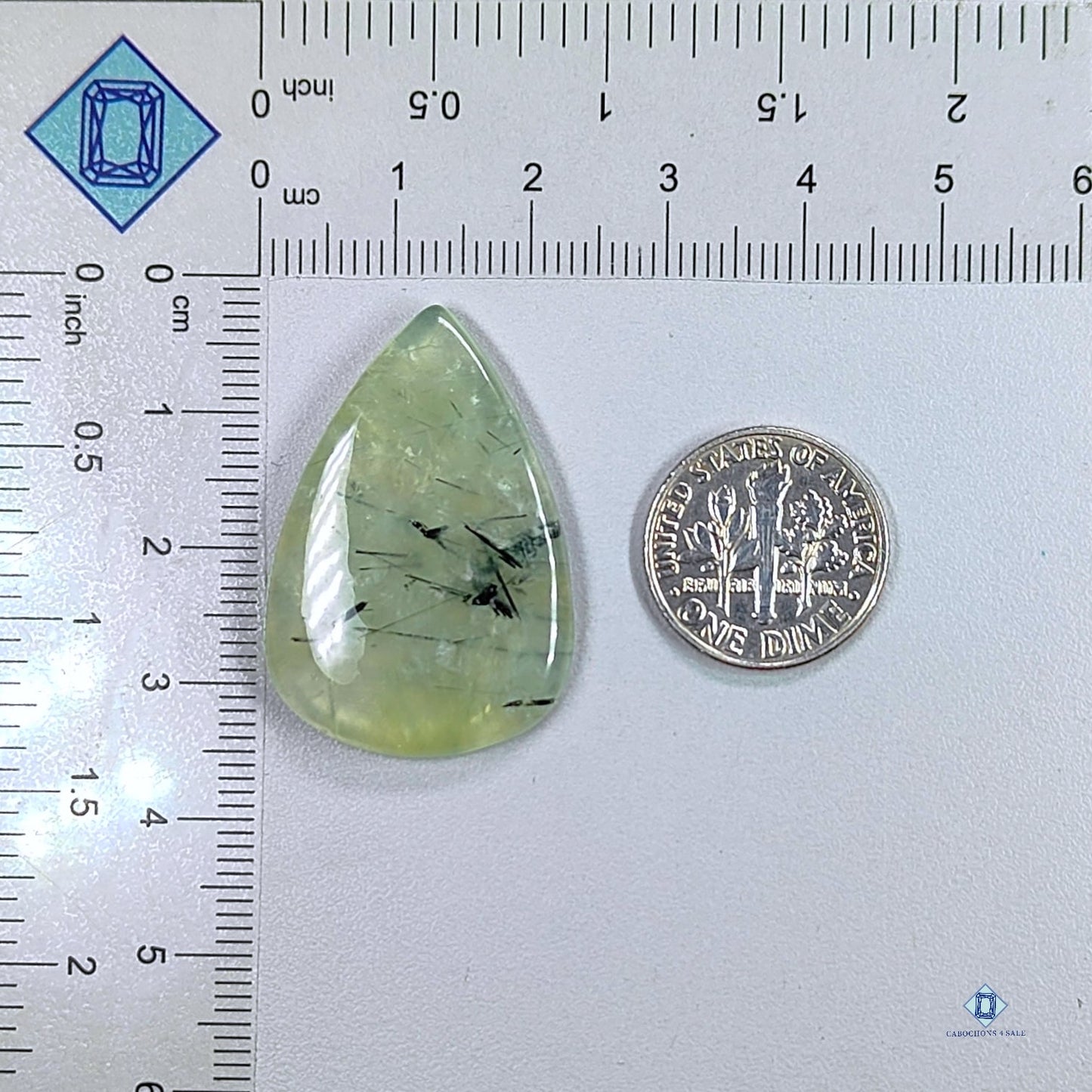 Prehnite Pear Cabochons