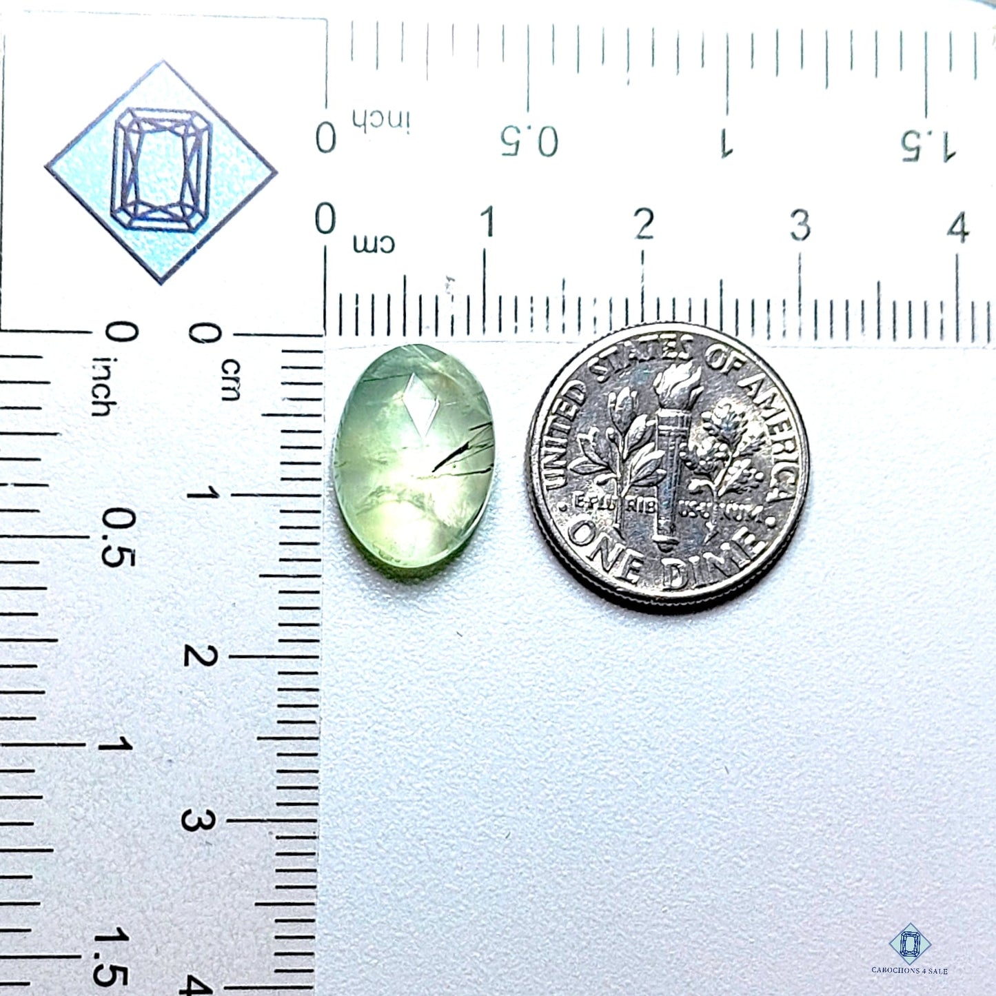 Prehnite +  Crystal Quartz Doublets Oval All Cuts