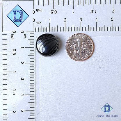 Natural Psilomelane Gemstone Round Cabochons 15*7mm from USA available for sale