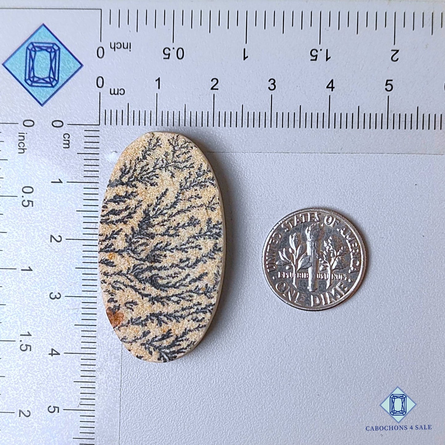 Natural Psilomelane Dendritic Agate Gemstone  Oval Druzy 39*21*5mm from Brazil available for sale