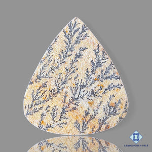 Natural Psilomelane Dendritic Agate Gemstone  Pear Druzy 38*34*6mm from Brazil available for sale