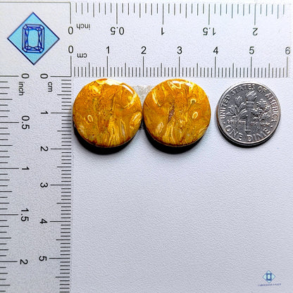 Psilomelane Dendritic Agate Round Pairs