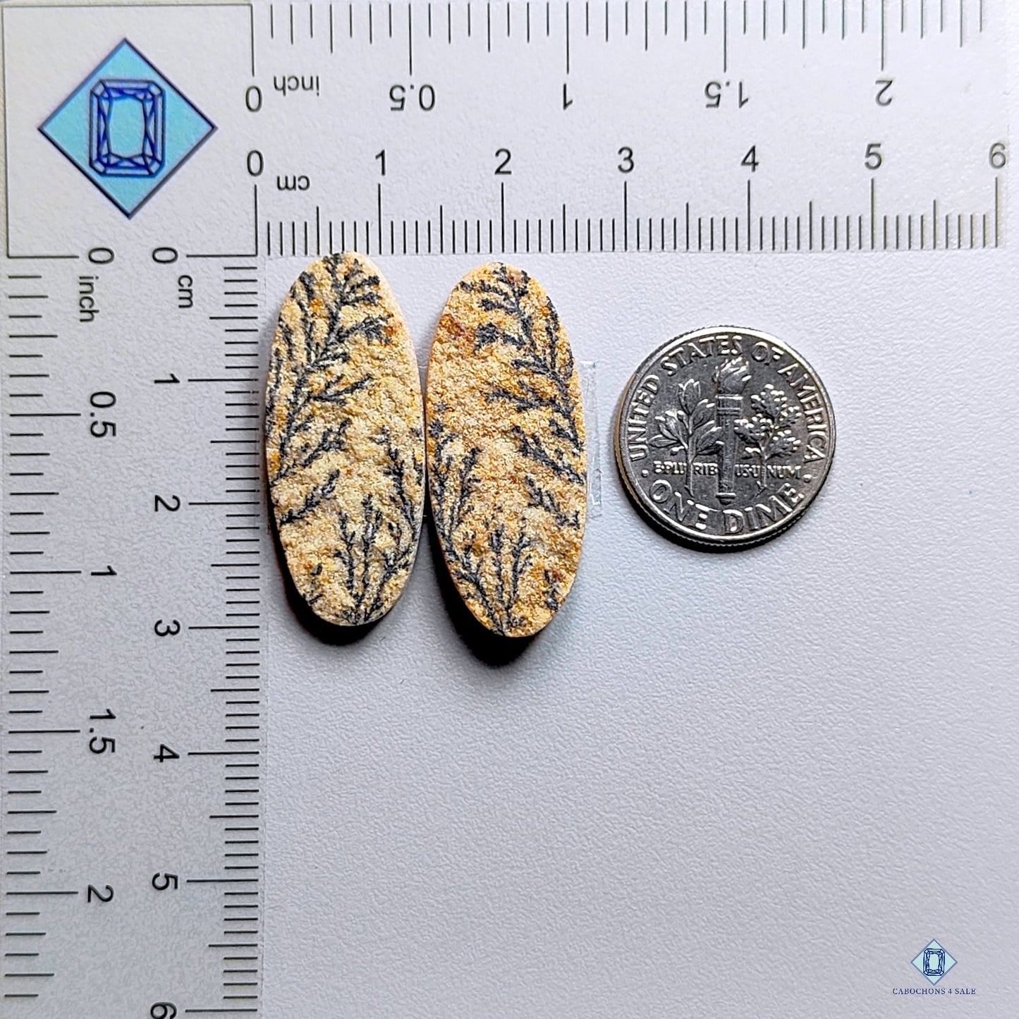 Psilomelane Dendritic agate Oval Pairs