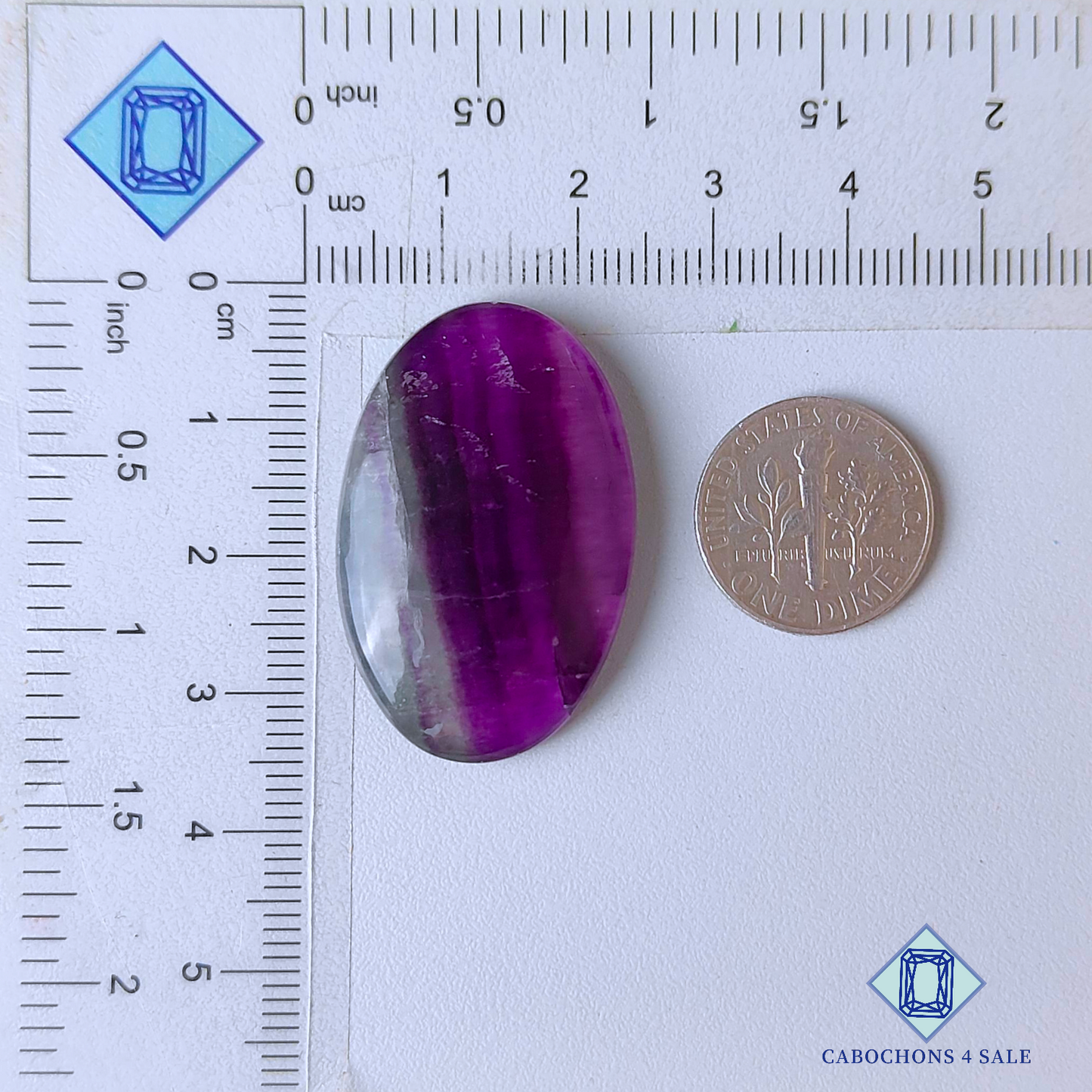 Purple Fluorite Oval Cabochons