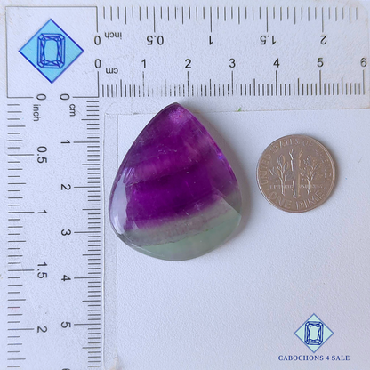 Purple Fluorite Pear Cabochons