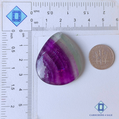Purple Fluorite Pear Cabochons