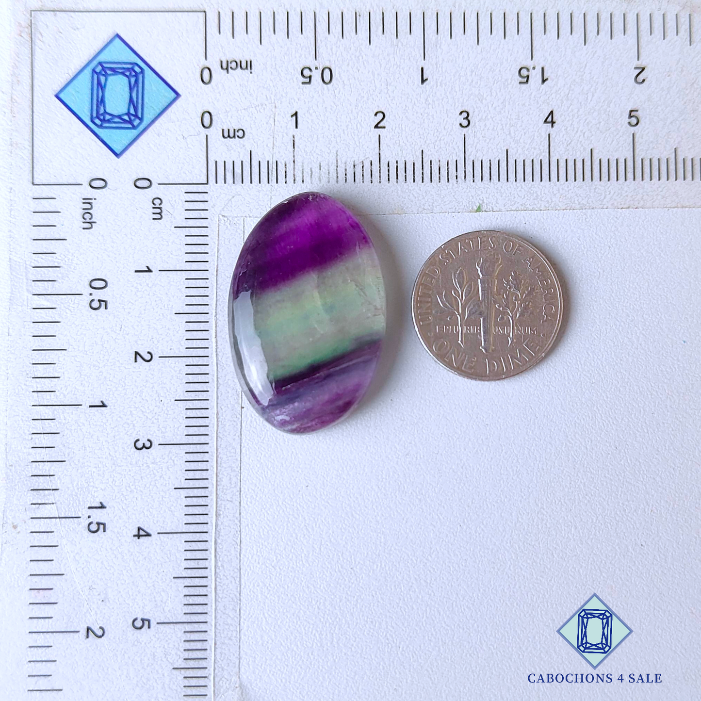 Purple Fluorite Oval Cabochons
