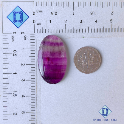 Purple Fluorite Oval Cabochons
