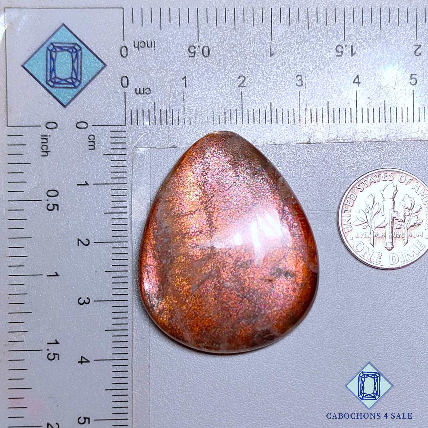 Cabujones de pera de piedra solar Purple Haze