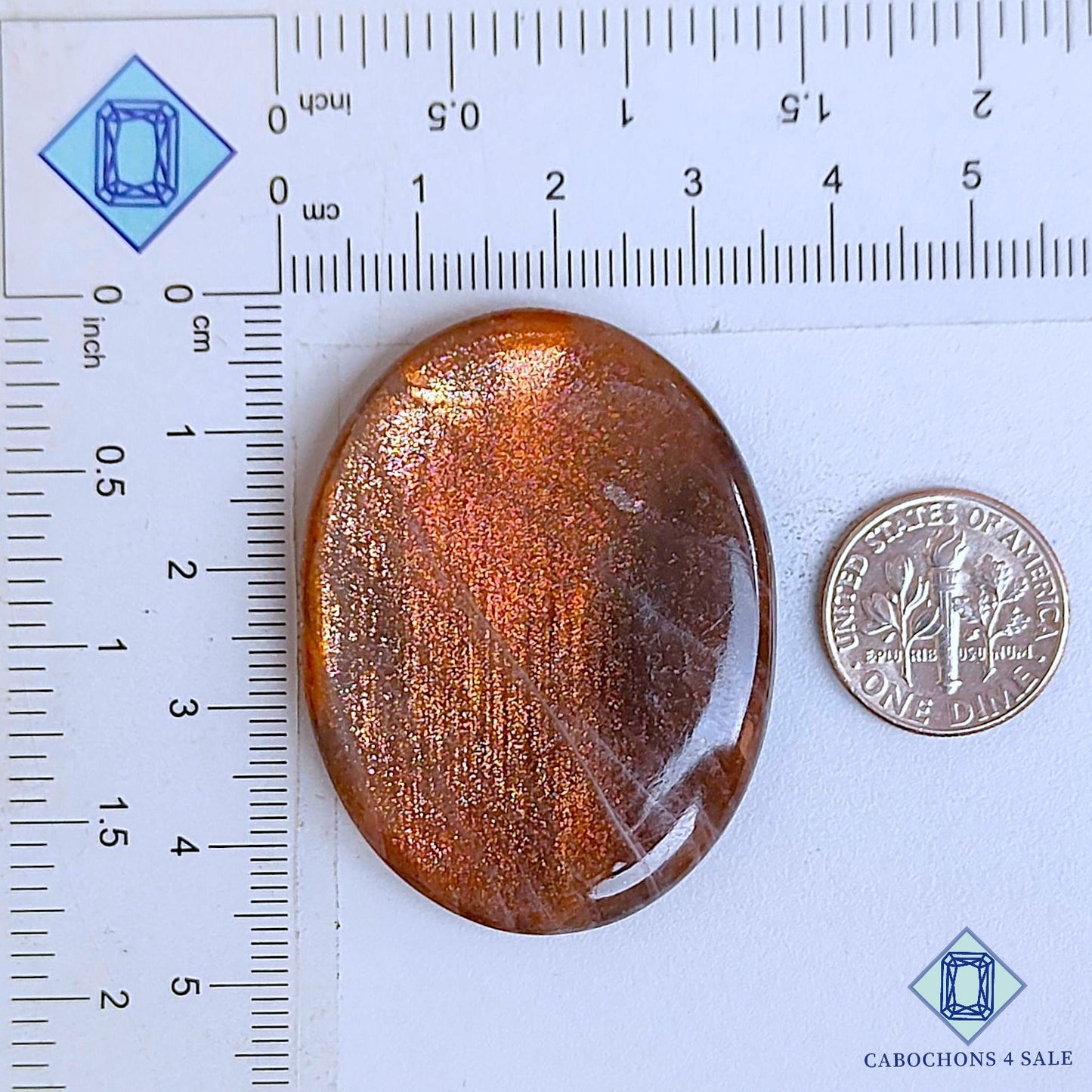 Natural Purple Haze Sunstone Gemstone  Oval Cabochons 44*34*7mm From United States available for sale