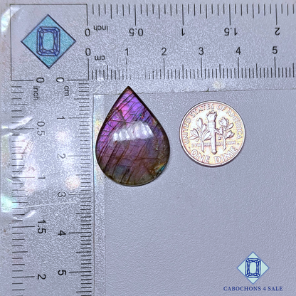 Purple Labradorite Pear Cabochons