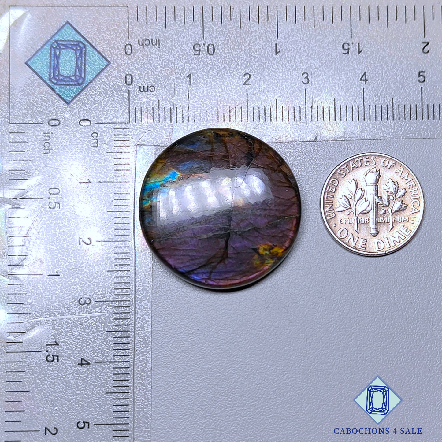 Purple Labradorite Round Cabochons