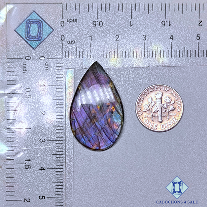 Purple Labradorite Pear Cabochons