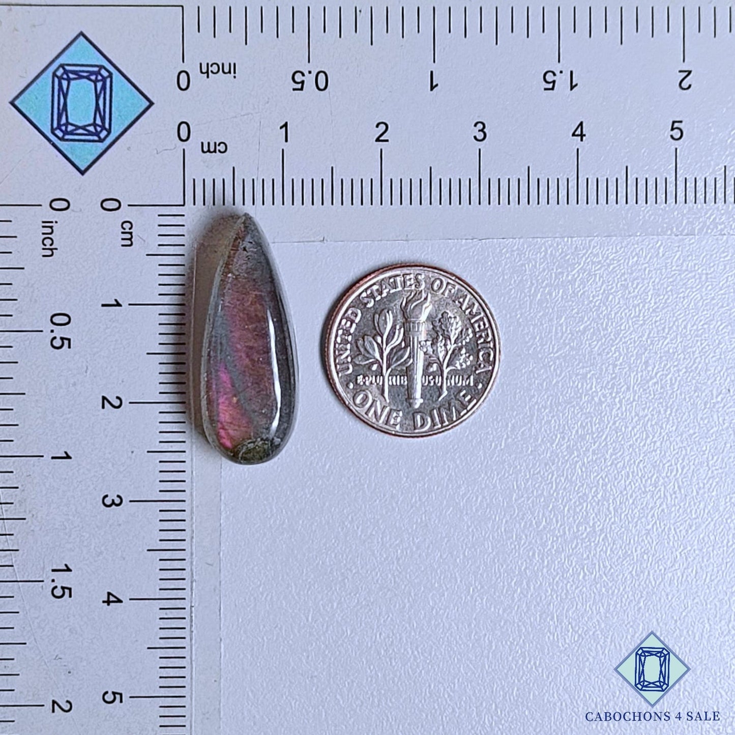Natural Purple Labradorite Gemstone  Pear Cabochons 25*10*6mm from Madagascar available for sale