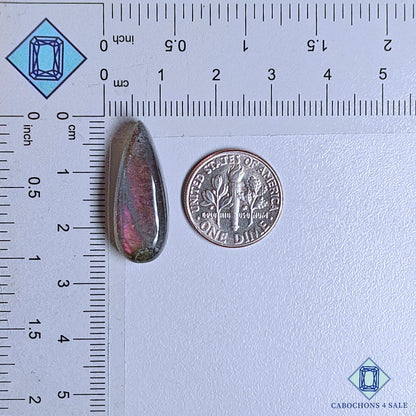 Natural Purple Labradorite Gemstone  Pear Cabochons 25*10*6mm from Madagascar available for sale